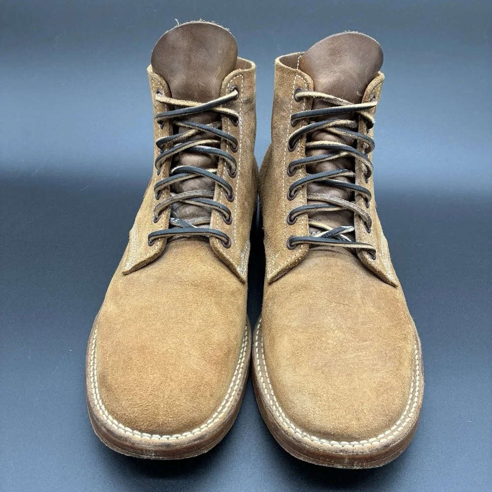 Viberg‎ x Mr Porter Boondocker Service Boots Men's 8.5 Tan Roughout Suede